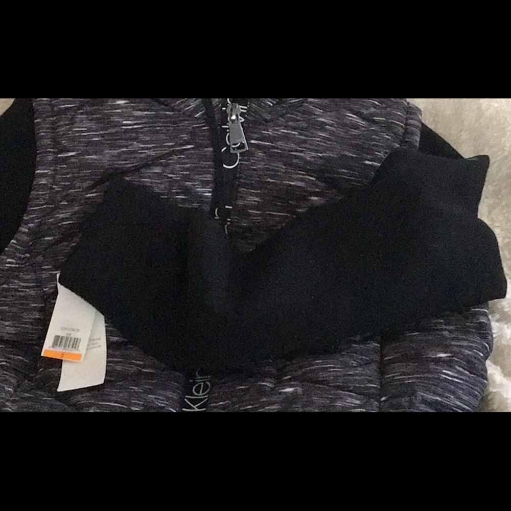 Calvin Klein jacket w/hood size small black/white/gray